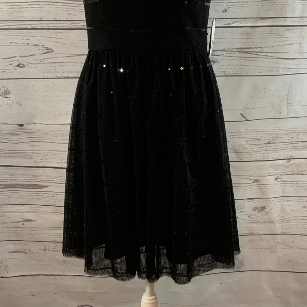 NWT JESSICA SIMPSON Sleeveless Black Sequin Dress - Picture 3 of 6